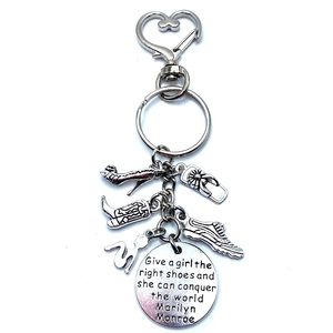 Shoe Pin Up Girl Keychain Bag Charm Graduation Promotion Birthday Gift